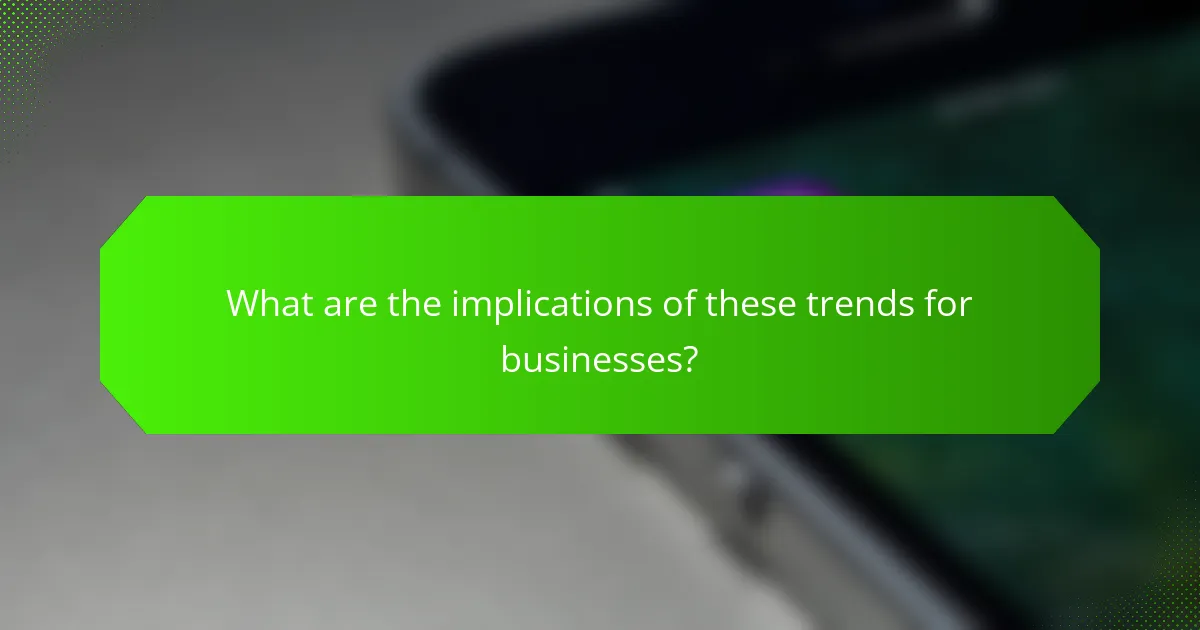 What are the implications of these trends for businesses?